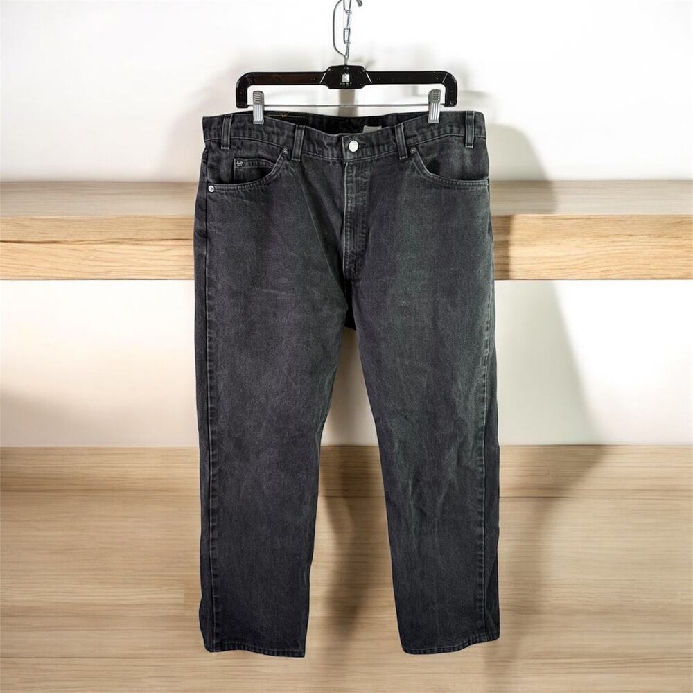 Levi's 505 VTG Men's 40x30 Charcoal Regular Fit Straight Leg Jeans Orange Tab